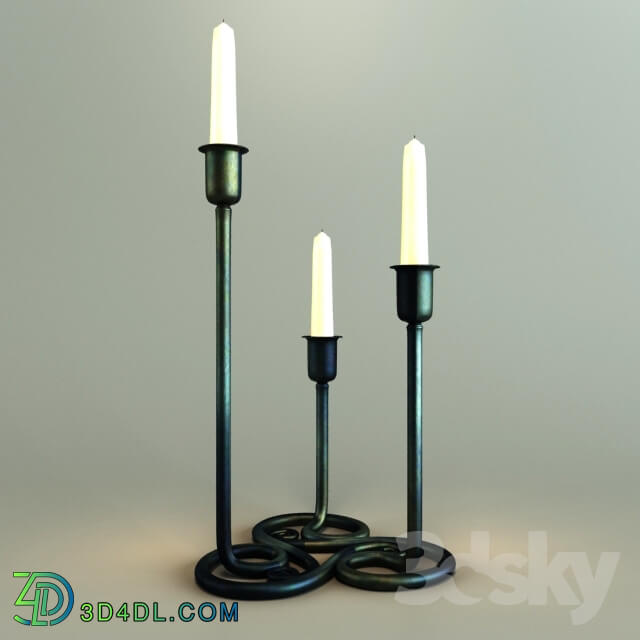 Other decorative objects - Scroll Candle holder