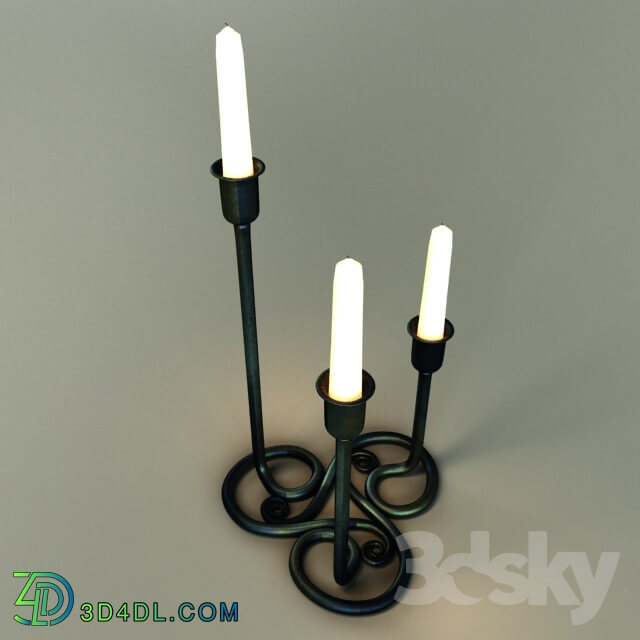 Other decorative objects - Scroll Candle holder