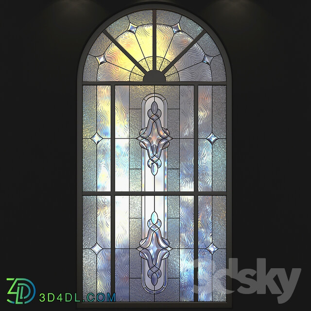 Windows - Stained-glass window with an arch