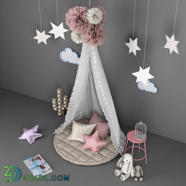 Miscellaneous - Decorative set for children with canopy