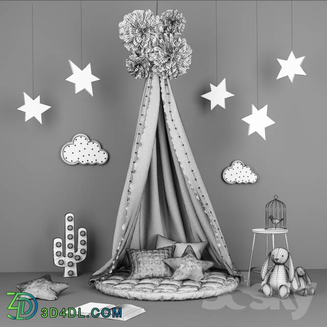 Miscellaneous - Decorative set for children with canopy
