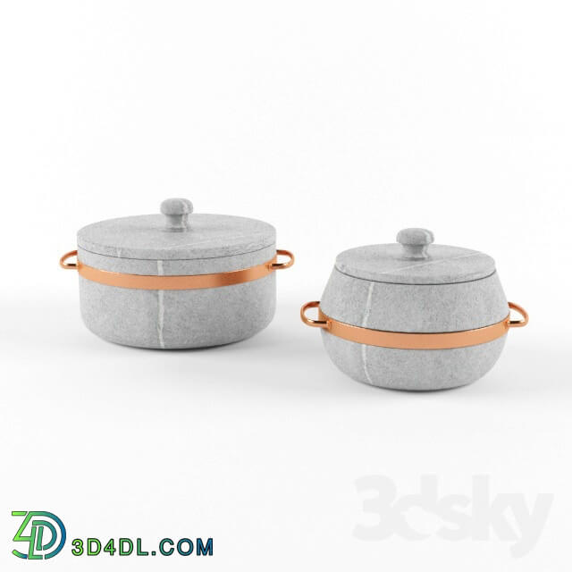 Other kitchen accessories - Soapstone Copper Pots