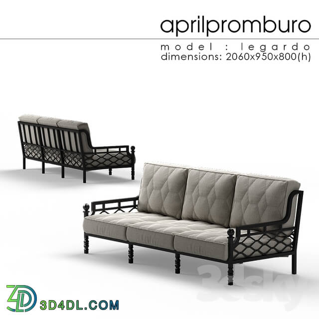 Sofa - _OM_ Aprilpromburo Legardo 3-seat sofa