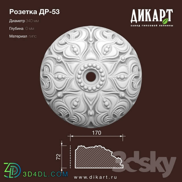 Decorative plaster - Dr-53 D341x77mm 5.30.2019