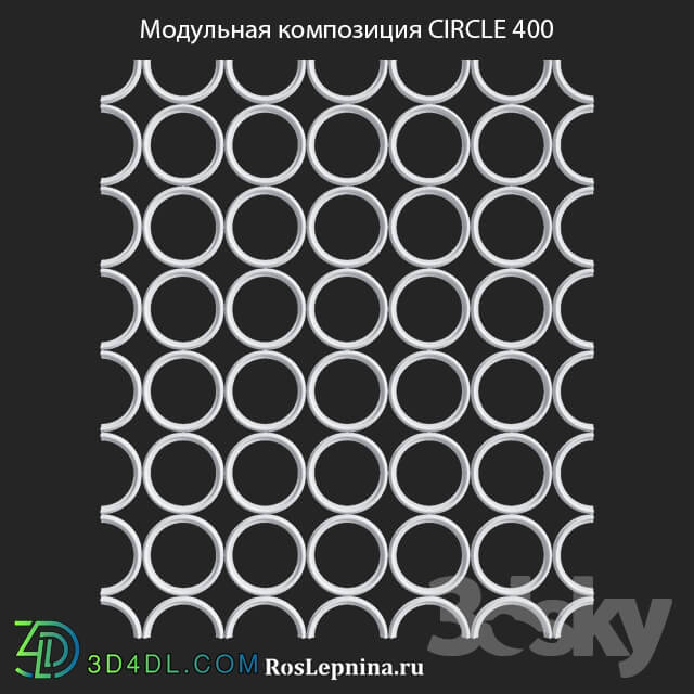 Decorative plaster - OM Modular Composition CIRCLE 400 from RosLepnina