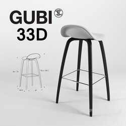 Chair - GUBI 33D Fully Upholstered Hallingdal 