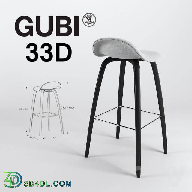 Chair - GUBI 33D Fully Upholstered Hallingdal