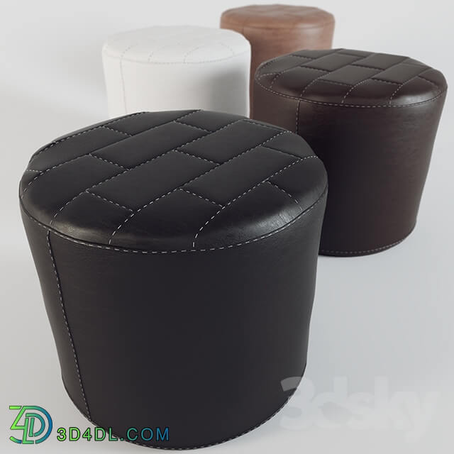 Other soft seating - Poof with decorative tie _quot_brick_quot_