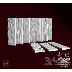 3D panel - Brick wood white 