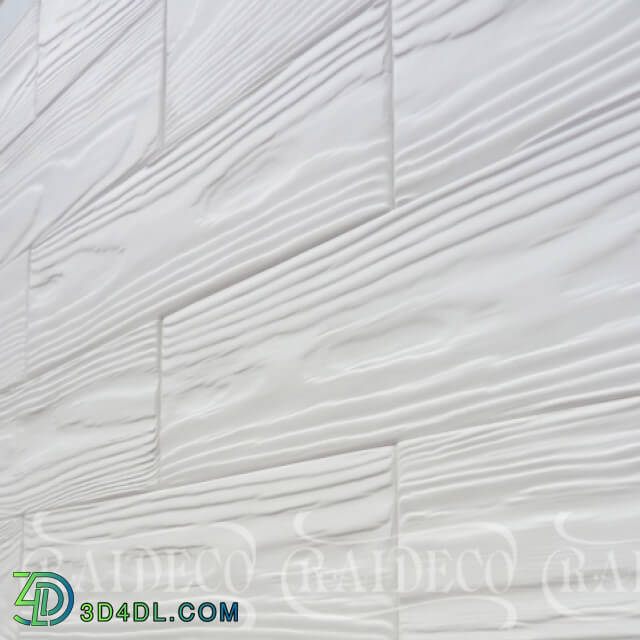 3D panel - Brick wood white