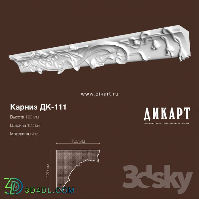 Decorative plaster - DK-111_120x120mm