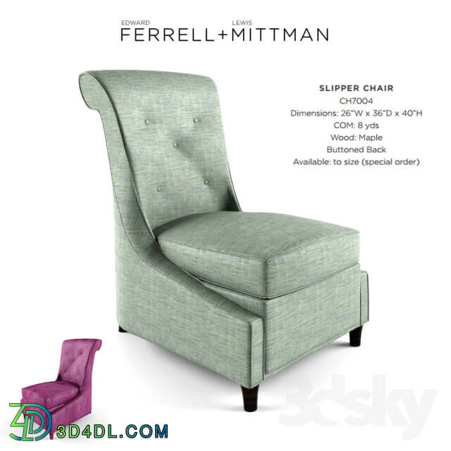 Arm chair - Lewis Mittman Slipper Chair CH7004