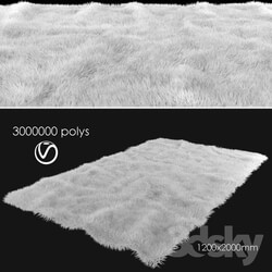 Carpets - White fur carpet 