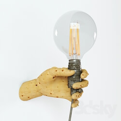 Wall light - Wood Mannequin Hand Wall Lamp 