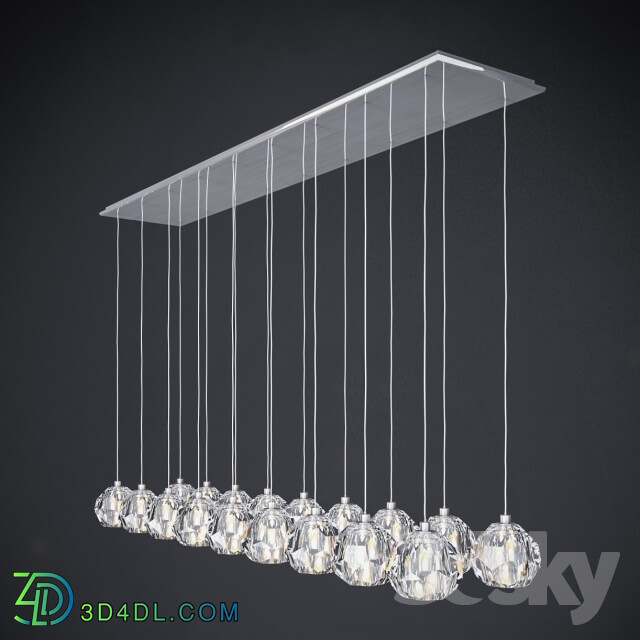 Ceiling light - RH-BOULE DE CRISTAL LINEAR CLUSTER CHANDELIER 60