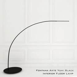Floor lamp - Fontana Arte Yumi Black Interior Floor Lamp 