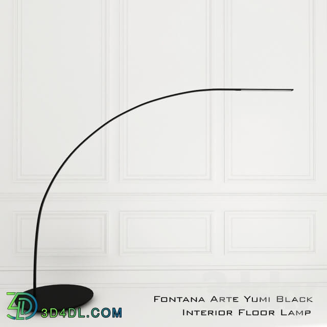 Floor lamp - Fontana Arte Yumi Black Interior Floor Lamp