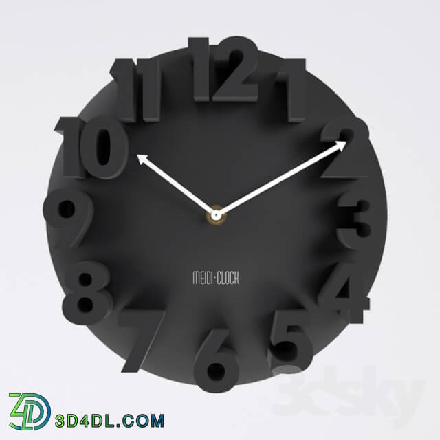 Other decorative objects - Wall Clock 3D MEIDI CLOCK