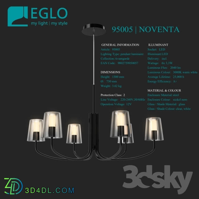 Ceiling light - Eglo 95005 Noventa