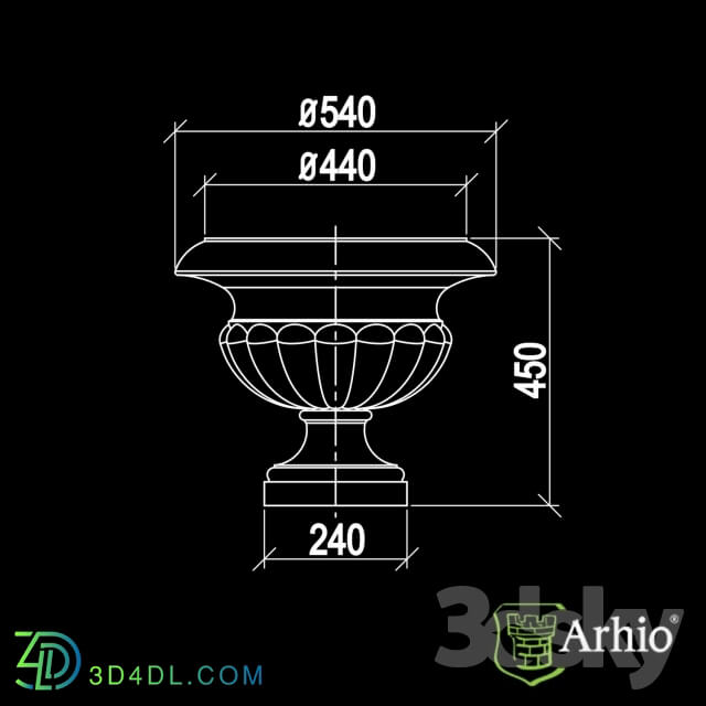 Other architectural elements - Pot AVZ45-2