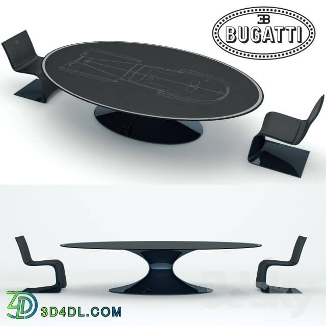 Table _ Chair - Bugatti Home Athlantic Dining Table