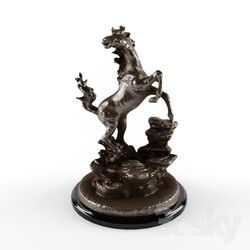Sculpture - Bronze horse statuette 