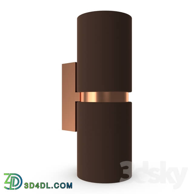 Wall light - 95371 LED sconces PASSA_ 2x3_3W _GU10__ L60_ H170_ steel_ brown_ copper