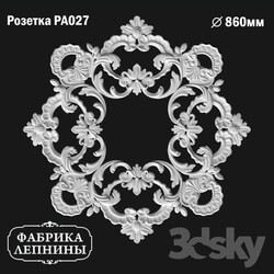 Decorative plaster - Rosette ceiling gypsum stucco PA027 