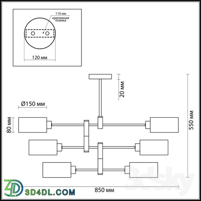 Ceiling light - Lumion 3742_6c Ashley