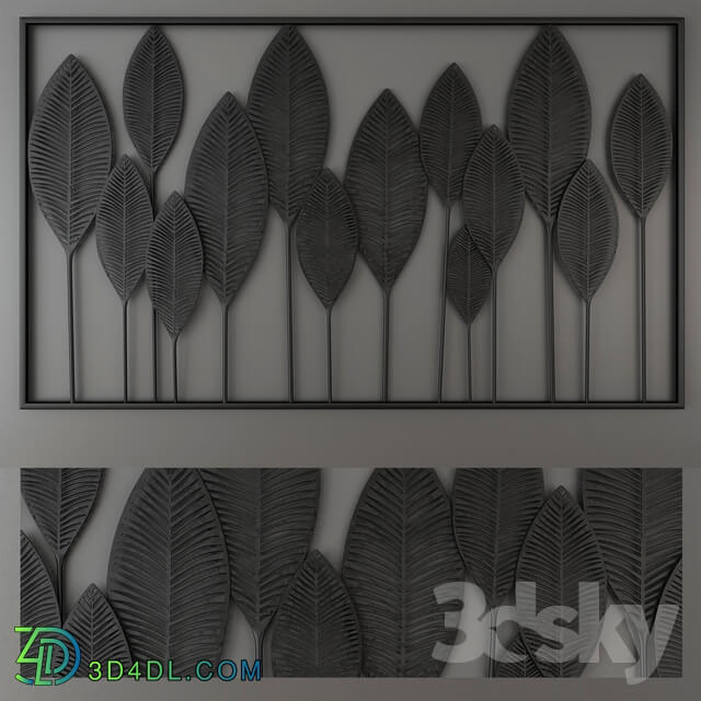 Other decorative objects - Black Metal Cut Out Wall Art