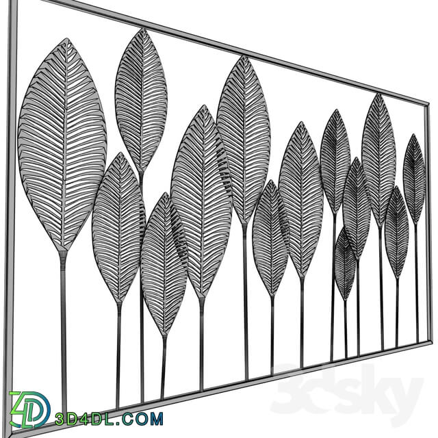 Other decorative objects - Black Metal Cut Out Wall Art