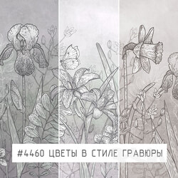 Wall covering - Creativille _ Wallpapers _ Engraving flowers 4460 