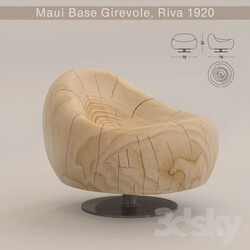 Arm chair - Armchair Maui Base Girevole from the Italian producer Riva 1920 