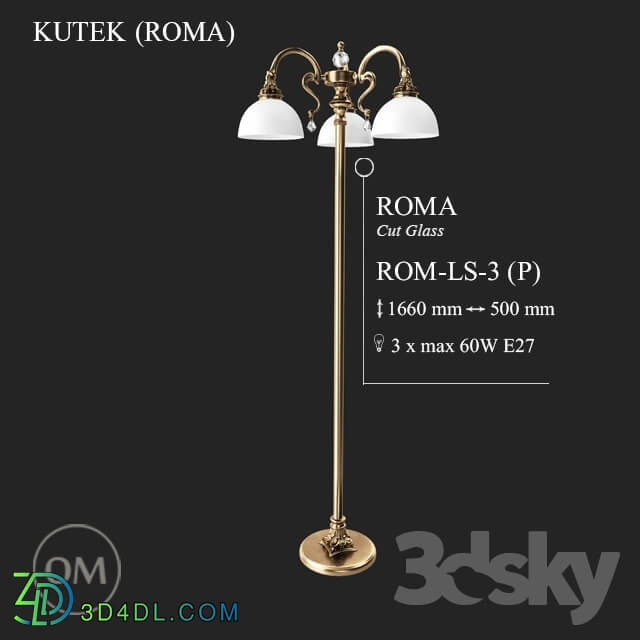 Floor lamp - KUTEK _ROMA_ ROM-LS-3- _P_