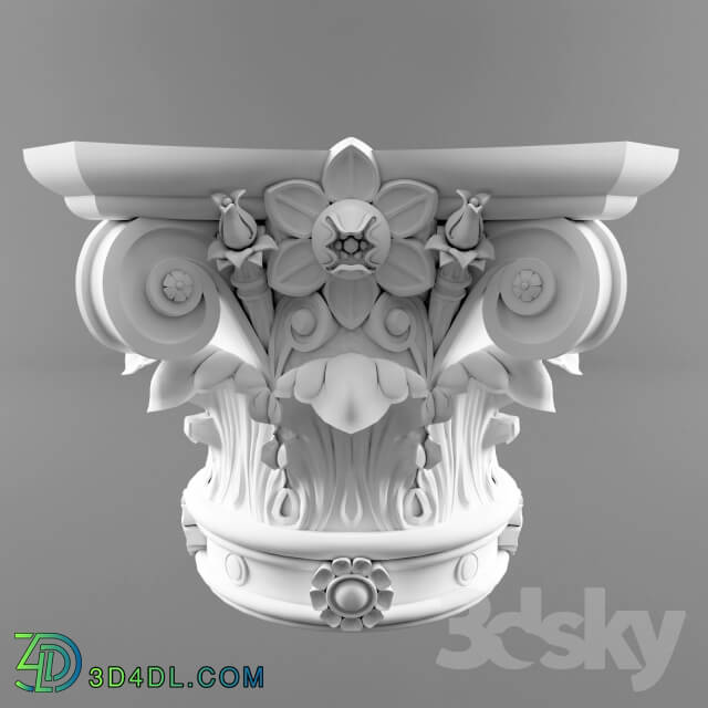 Decorative plaster - Capital for the machine