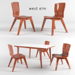 Table _ Chair - Crest Bentwood Chair and Dining Table 