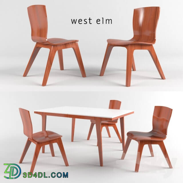 Table _ Chair - Crest Bentwood Chair and Dining Table