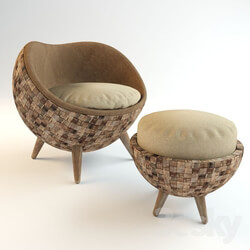 Arm chair - La Luna-a rattan chair 