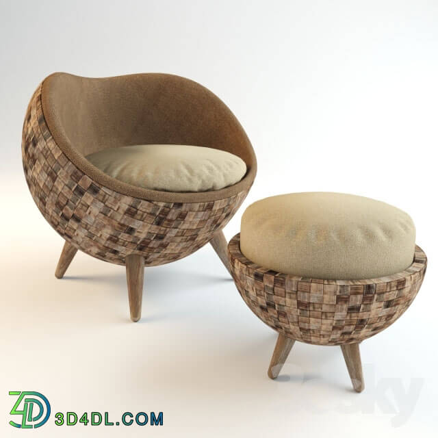 Arm chair - La Luna-a rattan chair