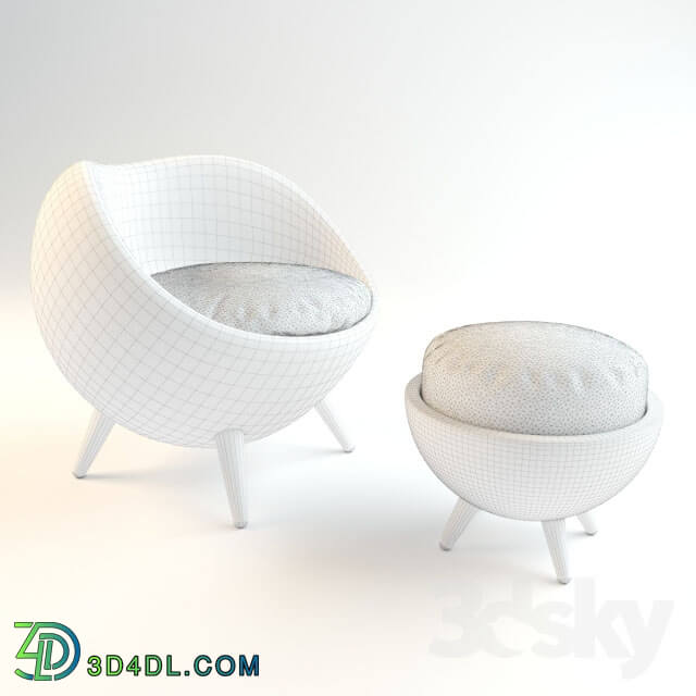 Arm chair - La Luna-a rattan chair