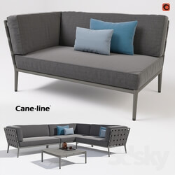 Sofa - Cane-line - Conic 2 seats _ table 