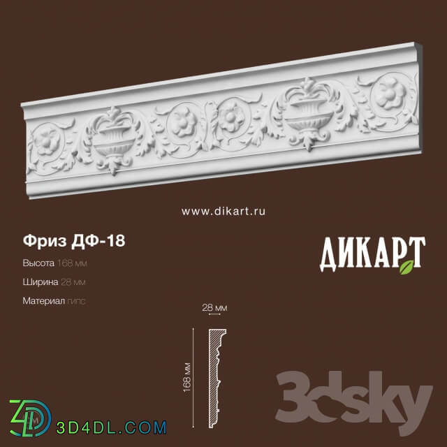 Decorative plaster - DF-18_168h28mm