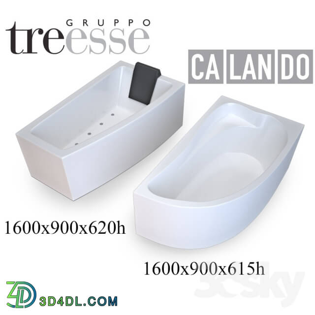 Bathtub - Corner bath and Calando Treesse