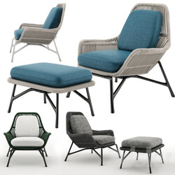 Arm chair - Minotti prince cord outdoor 