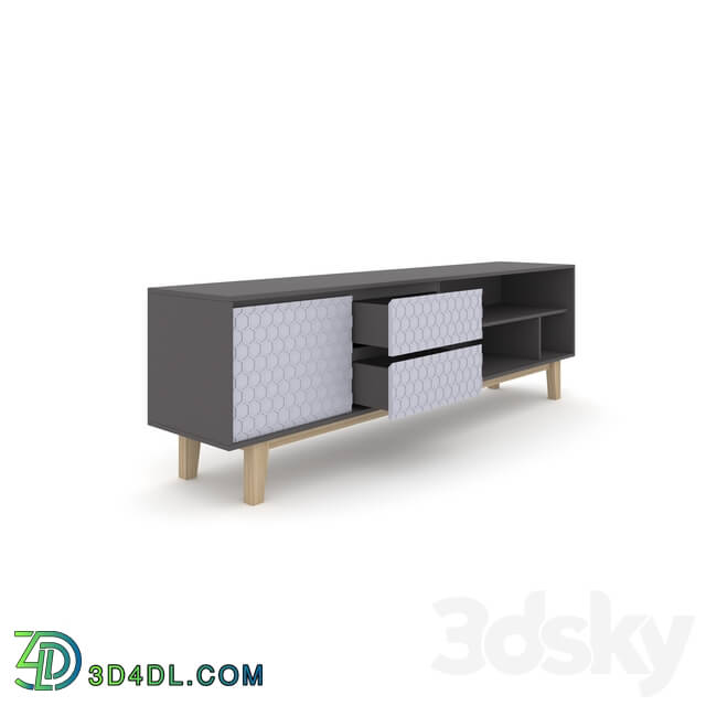 Sideboard _ Chest of drawer - Media Center whith laser pattern