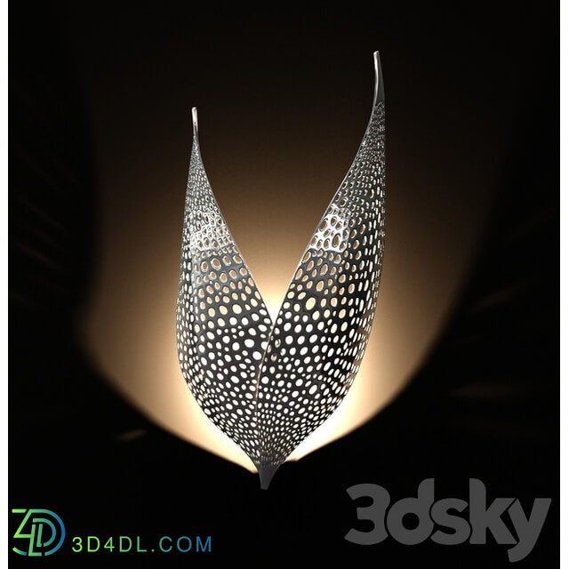 Wall light - Sconce _Wings_ made of metal with perforation Novosvet WINGS