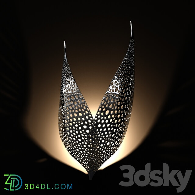 Wall light - Sconce _Wings_ made of metal with perforation Novosvet WINGS