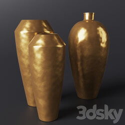 Vase - Rh Brass Teardrop Vase Collection 