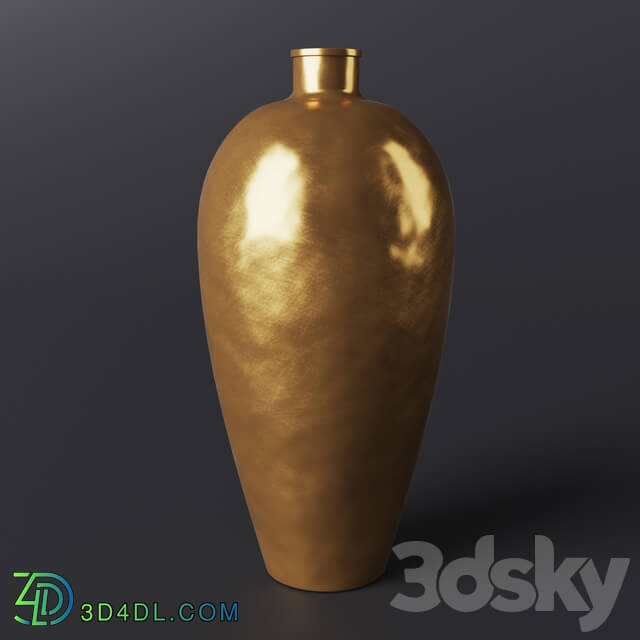 Vase - Rh Brass Teardrop Vase Collection