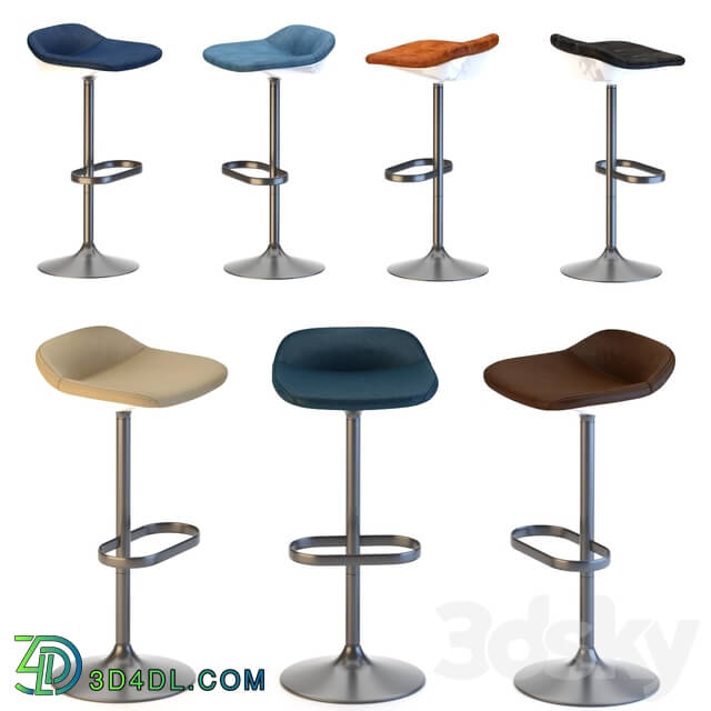 Chair - Barstool with chrome base